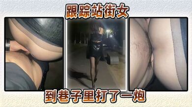 跟踪站街女到巷子里打了一炮